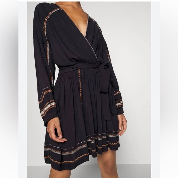 Free People Delilah Minidress in Deep Navy - Picture 2 of 8